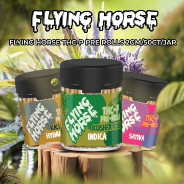 FLYING HORSE THC-P PRE ROLLS 2GM/50CT/JAR